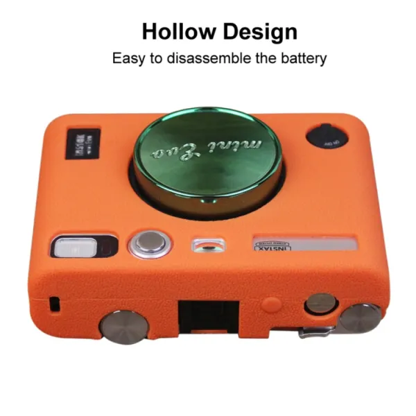 PULUZ SOFT Silikónový obal pre Instax Mini EVO oranžový