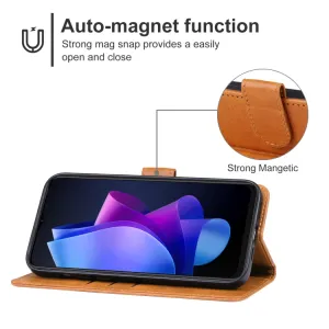 SMOOTH Peňaženkové puzdro pre Tecno Spark 10 hnedé