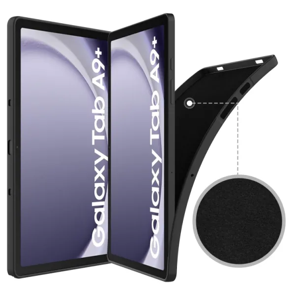 RUBBER Ochranný kryt pre Samsung Galaxy Tab A9+ čierny