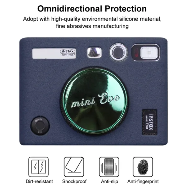 PULUZ SOFT Silikónový obal pre Instax Mini EVO modrý