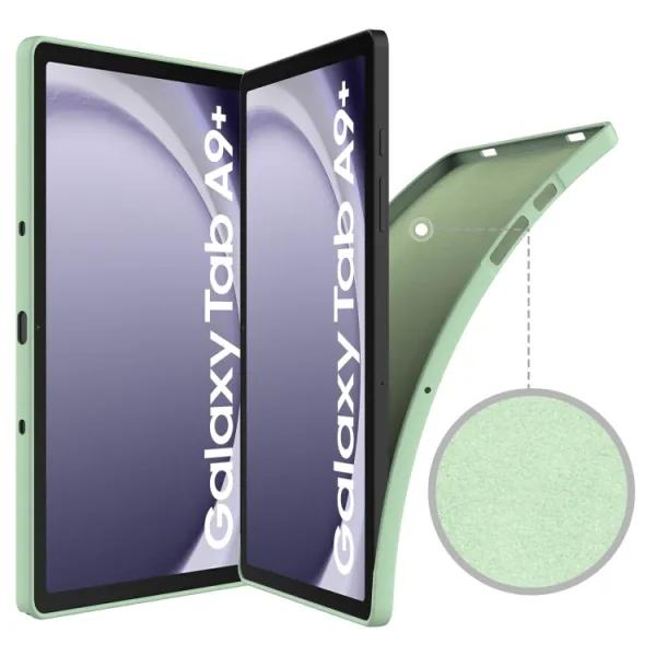 RUBBER Ochranný kryt pre Samsung Galaxy Tab A9+ zelený