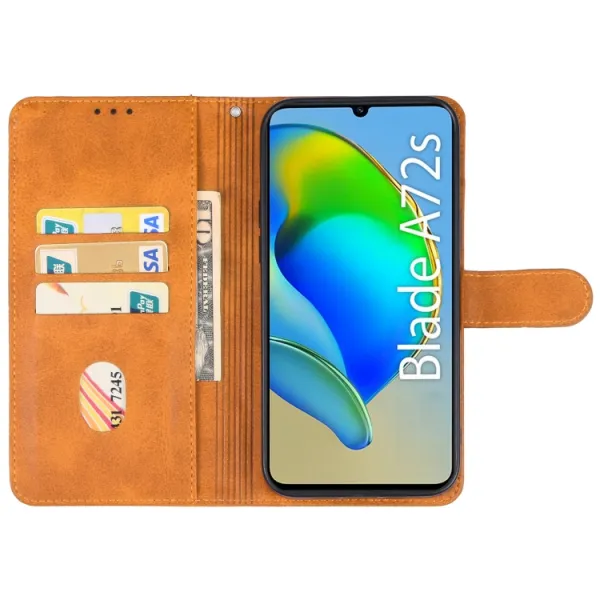 SMOOTH Peňaženkové puzdro pre ZTE Blade A72s hnedé