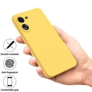 RUBBER Ochranný kryt pre Xiaomi Redmi 13C / Poco C65 žltý
