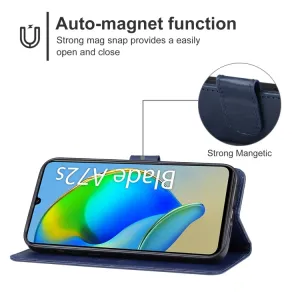 SMOOTH Peňaženkové puzdro pre ZTE Blade A72s modré