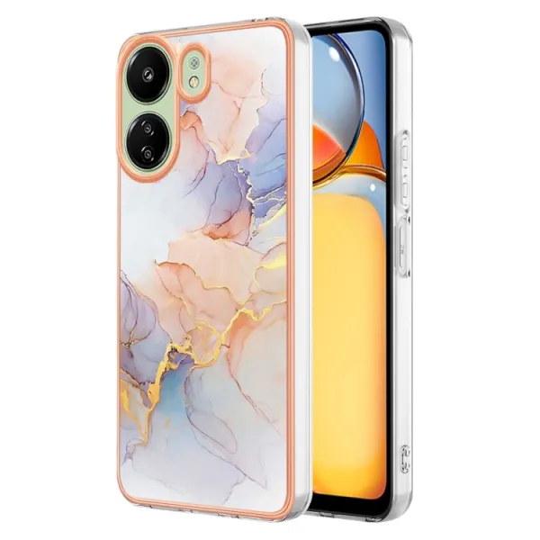 IMD MARBLE Ochranný kryt Xiaomi Redmi 13C / Poco C65 WHITE