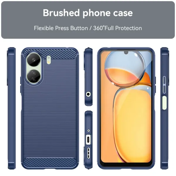 FLEXI TPU Ochranný kryt Xiaomi Redmi 13C / Poco C65 modrý