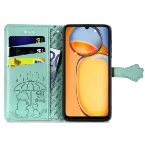 ART ANIMALS Peňaženkový obal pre Xiaomi Redmi 13C / Poco C65 zelený