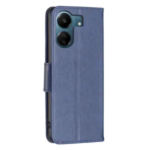 ART BUTTERFLY Peňaženkový obal pre Xiaomi Redmi 13C / Poco C65 modrý