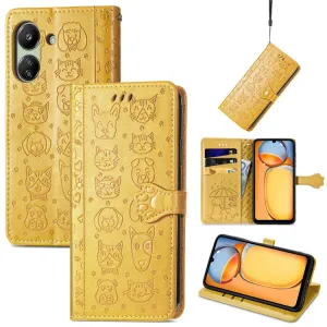 ART ANIMALS Peňaženkový obal pre Xiaomi Redmi 13C / Poco C65 žltý