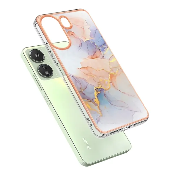 IMD MARBLE Ochranný kryt Xiaomi Redmi 13C / Poco C65 WHITE