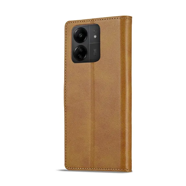 IMEEKE Peňaženkový obal pre Xiaomi Redmi 13C / Poco C65 svetlohnedý
