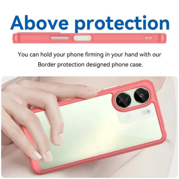 CRYSTAL Ochranný kryt pre Xiaomi Redmi 13C / Poco C65 červený