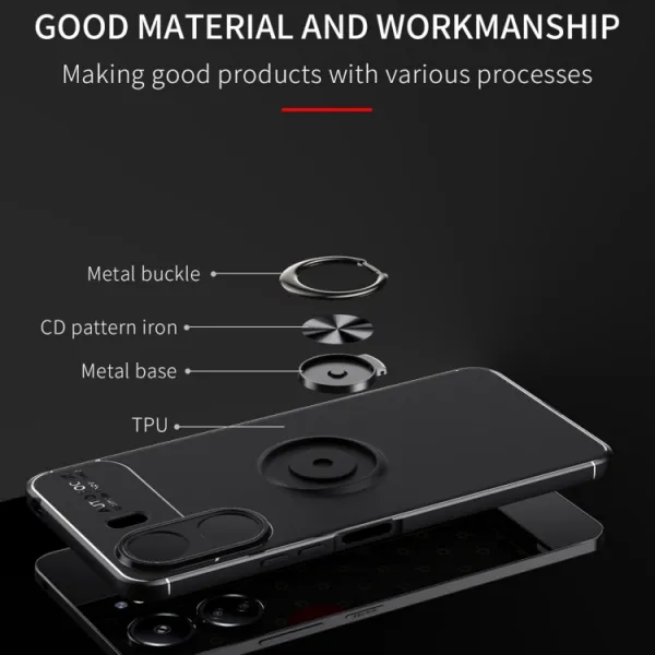 HOLDER Silikónový kryt s držiakom Xiaomi Redmi 13C / Poco C65 čierny
