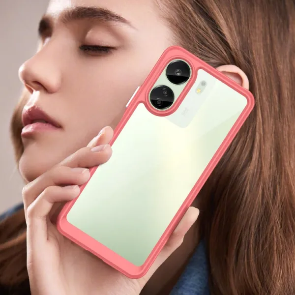 CRYSTAL Ochranný kryt pre Xiaomi Redmi 13C / Poco C65 červený