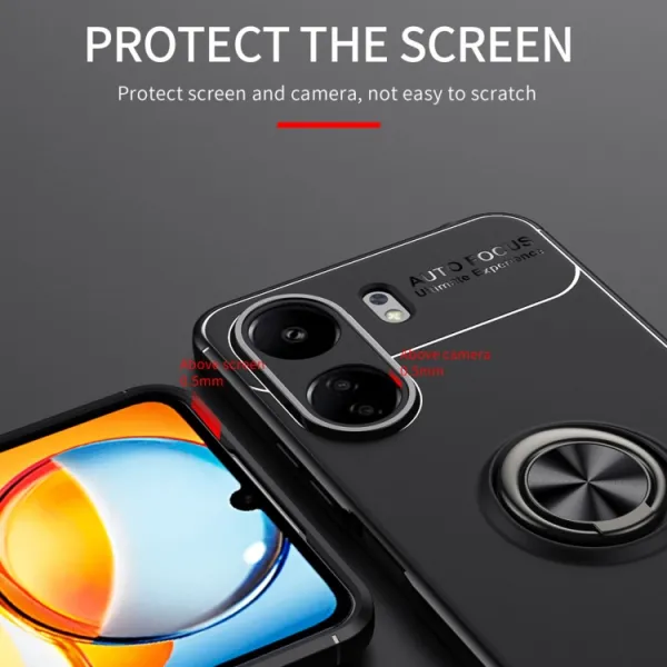 HOLDER Silikónový kryt s držiakom Xiaomi Redmi 13C / Poco C65 čierny