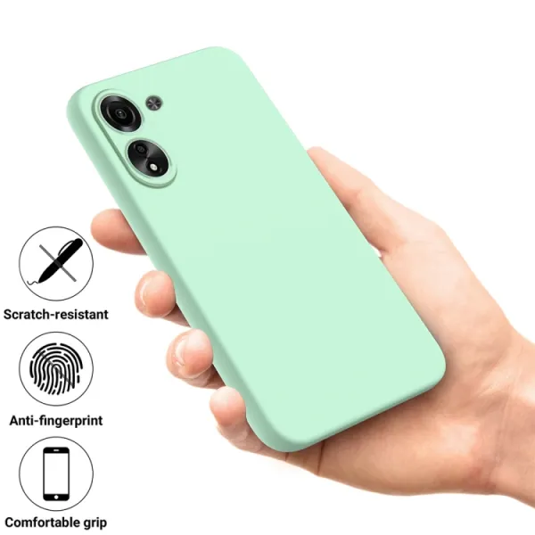 RUBBER Ochranný kryt pre Xiaomi Redmi 13C / Poco C65 zelený