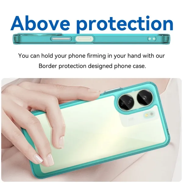 CRYSTAL Ochranný kryt pre Xiaomi Redmi 13C / Poco C65 tyrkysový