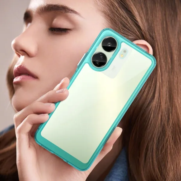 CRYSTAL Ochranný kryt pre Xiaomi Redmi 13C / Poco C65 tyrkysový