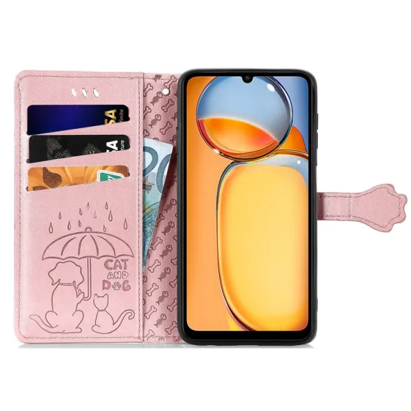 ART ANIMALS Peňaženkový obal pre Xiaomi Redmi 13C / Poco C65 ružový