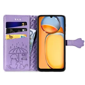 ART ANIMALS Peňaženkový obal pre Xiaomi Redmi 13C / Poco C65 fialový
