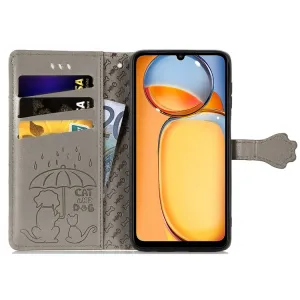 ART ANIMALS Peňaženkový obal pre Xiaomi Redmi 13C / Poco C65 šedý