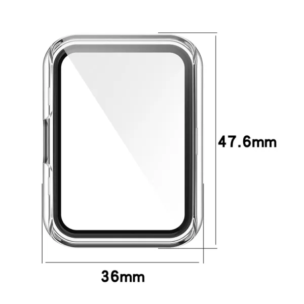 PC FULL COVER Plastový kryt so sklom pre Huawei Watch Fit 2 / Fit 2 Active modrý
