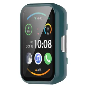 PC FULL COVER Plastový kryt so sklom pre Huawei Watch Fit 2 / Fit 2 Active zelený