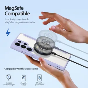 DUX X PRO Zaklápacie puzdro s MagSafe pre Samsung Galaxy S24 Ultra 5G fialové