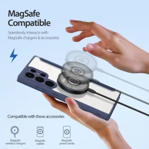 DUX X PRO Zaklápacie puzdro s MagSafe pre Samsung Galaxy S24 Ultra 5G modré