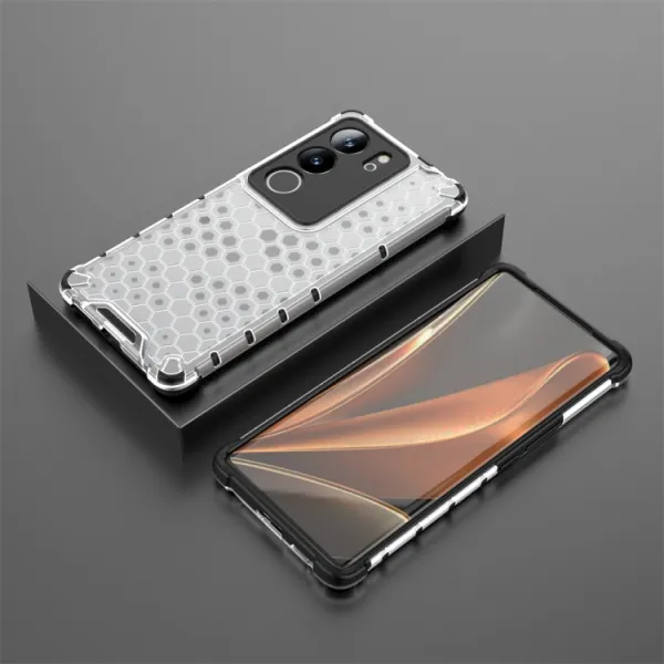 HONEYCOMB Ochranný kryt Vivo V29 5G biely