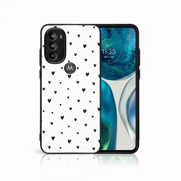 MY ART Ochranný kryt Motorola Moto G71 5G BLACK HEARTS (167)