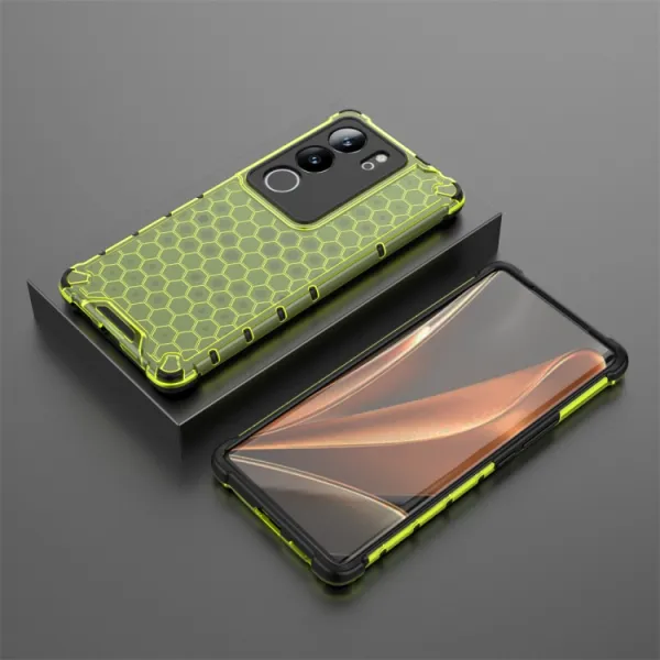 HONEYCOMB Ochranný kryt Vivo V29 5G zelený