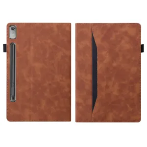 FLATY Zaklápacie puzdro pre Lenovo Tab P12 hnedé