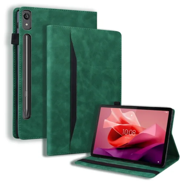 FLATY Zaklápacie puzdro pre Lenovo Tab P12 zelené