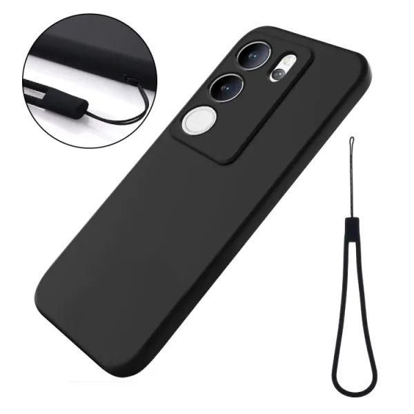 RUBBER Ochranný kryt pre Vivo V29 5G čierny