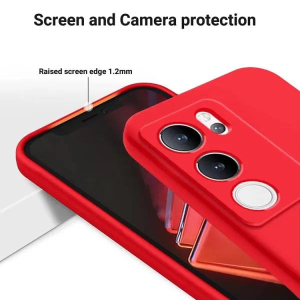 RUBBER Ochranný kryt pre Vivo V29 5G červený