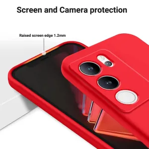 RUBBER Ochranný kryt pre Vivo V29 5G červený