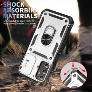 RING CAMERA Kryt s držiakom pre Samsung Galaxy A25 5G biely