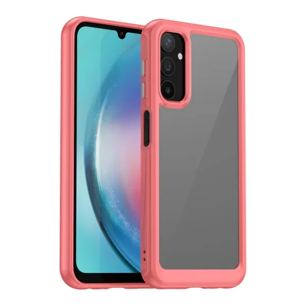 CRYSTAL Ochranný kryt pre Samsung Galaxy A25 5G červený