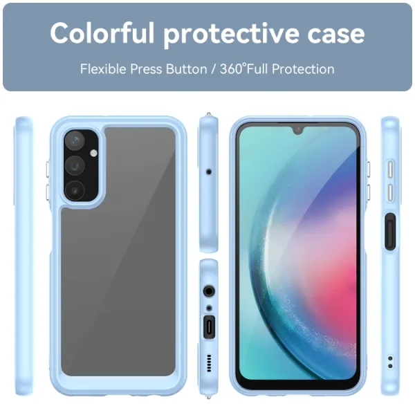CRYSTAL Ochranný kryt pre Samsung Galaxy A25 5G modrý