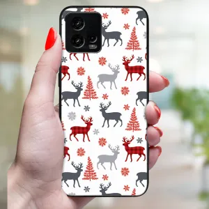 MY ART Kryt s vianočným dizajnom Motorola Moto G72 DEER (068)