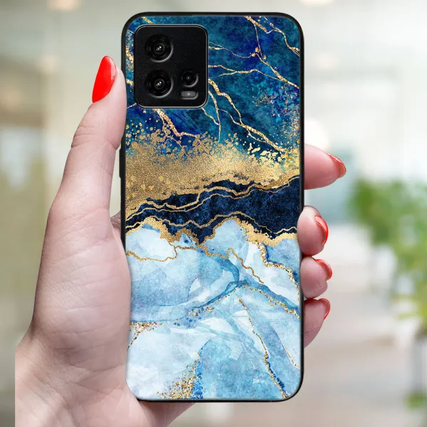 MY ART Ochranný kryt pre Motorola Moto G72 BLUE MARBLE (141)