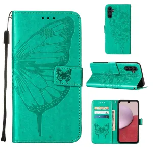 ART BUTTERFLY Peňaženkový obal pre Samsung Galaxy A25 5G zelený