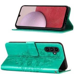 ART BUTTERFLY Peňaženkový obal pre Samsung Galaxy A25 5G zelený