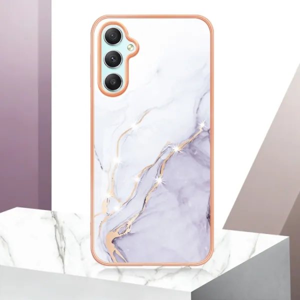 IMD MARBLE Ochranný kryt pre Samsung Galaxy A25 5G WHITE