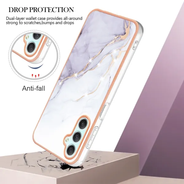 IMD MARBLE Ochranný kryt pre Samsung Galaxy A25 5G WHITE