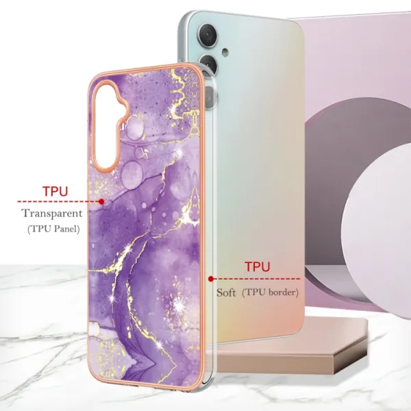 IMD MARBLE Ochranný kryt pre Samsung Galaxy A25 5G PURPLE