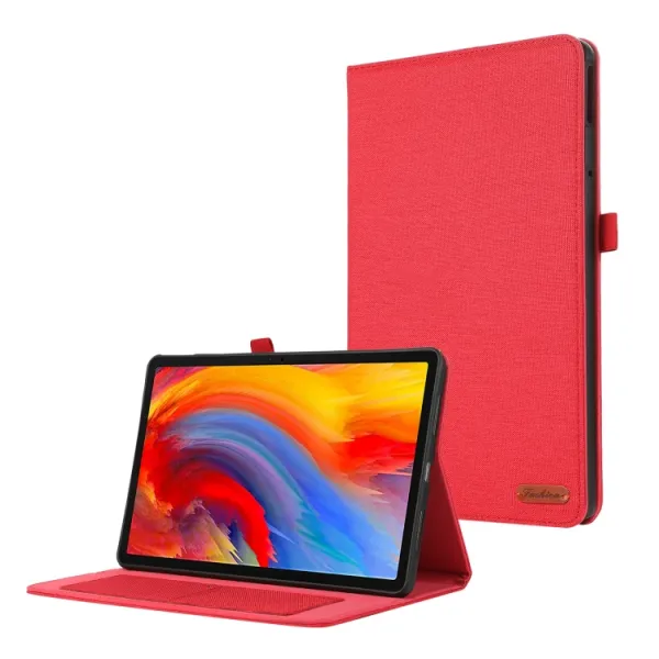 FABRIC Zaklápací kryt pre Lenovo Tab Plus 11.5 červený
