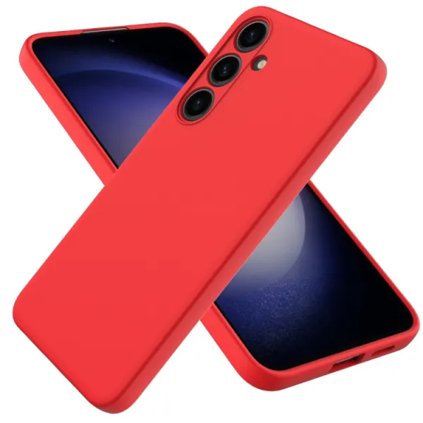 RUBBER Ochranný kryt pre Samsung Galaxy S24 Plus 5G červený