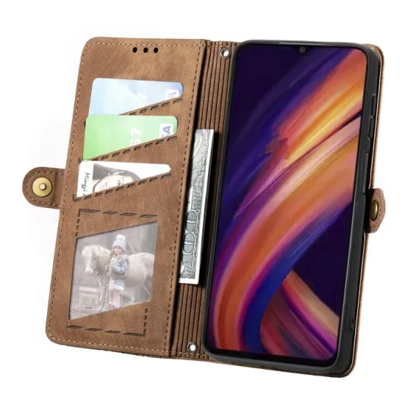 GEOM Peňaženkové puzdro pre Samsung Galaxy A25 5G hnedé